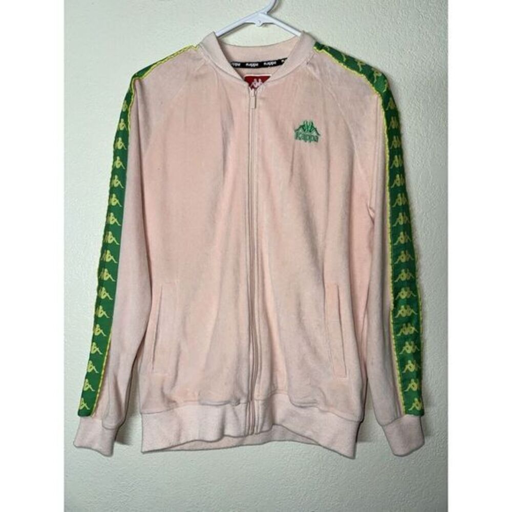 Vintage Kappa Pink Track Jacket - Women's Medium Fuzzy Texture Full Zip